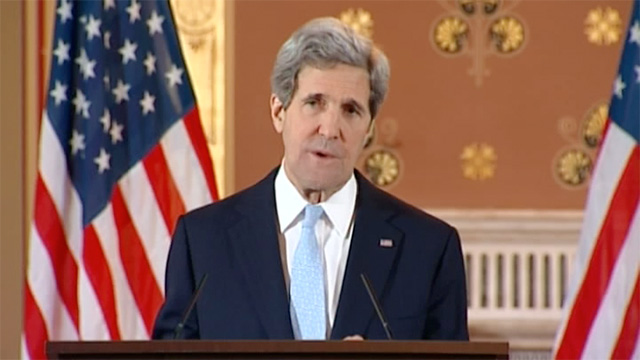 John Kerry speaking in London